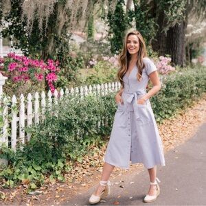 Gal Meets Glam Vanessa Midi Dress in lavender
